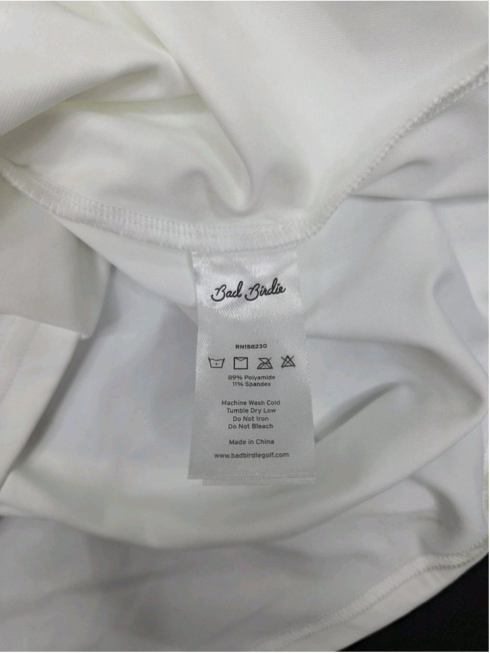 Bad Birdie Women's Blade Sleeveless Golf Polo 1/4 Zip White NWT Size Large #1433 - Picture 6 of 13
